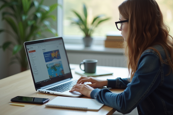 etudiant-bureau-informatique Étudiant au bureau étudiant avec ordinateur et café