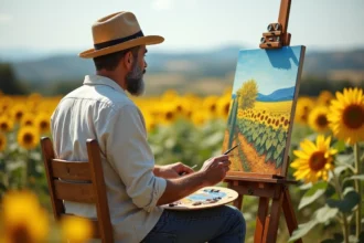 Nuit étoilée sur le Rhône, inspiration de Van Gogh en Provence