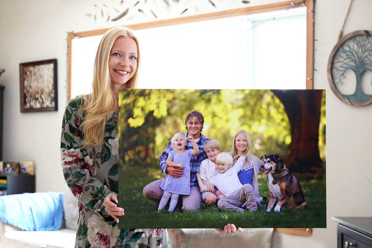 photos de famille sur toile