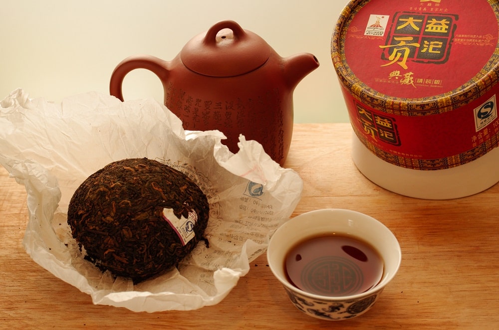 noir Chine Pu Erh Hao Ling un thé post-fermenté
